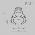 Встраиваемый светильник Maytoni  DL115-10W-3K-B