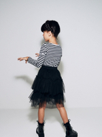 Лонгслив для девочки Next D48-826, Черный, Белый