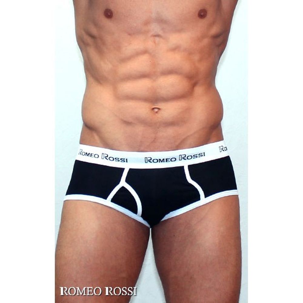 Мужские трусы брифы черные Romeo Rossi RR366-2 Brief