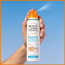 Garnier Ambre Solaire Sensitive Advanced - спрей-мист для загара для очень чувствительной кожи /  SPF 50+ 150  ml  / GTIN 3600542512961