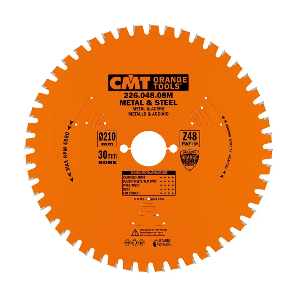 Диск по стали 210x30x2,2/1,8 0° FWF Z=48 CMT 226.048.08M