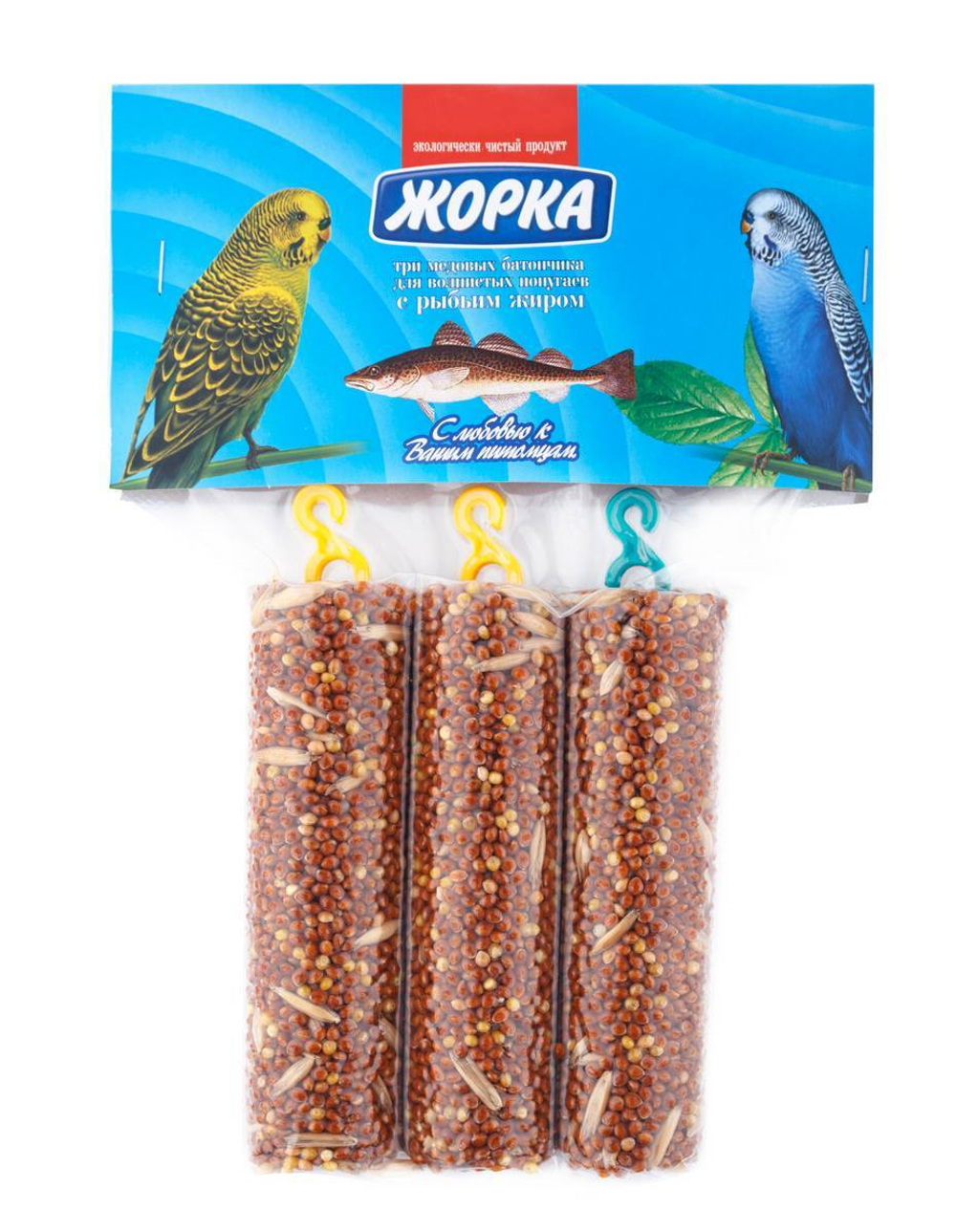 Жорка для волнистых попугаев 3 медовых батончика