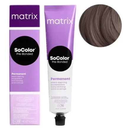 Matrix SoColor Pre-Bonded Крем-краска для седых волос 505NA Светлый шатен натуральный пепельный, 90мл