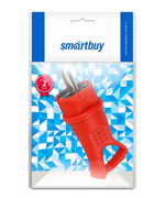 SmartBuy Вилка угловая с кольцом каучуковая 230В, 16A, IP44, красный
