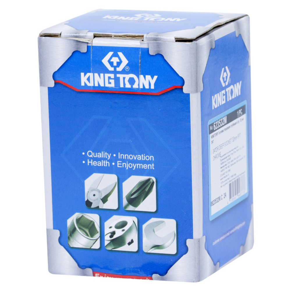 Головка торцевая глубокая шестигранная 3/4&quot;, 32 мм KING TONY 623532M