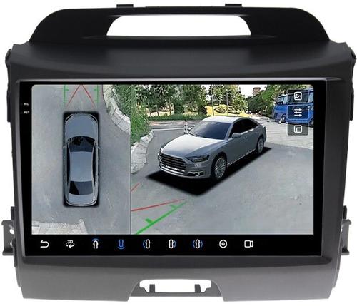 Магнитола для KIA Sportage 3 2010-2016 - FarCar BX537M-360 монитор 9.5" 2K QLED на Android 13, Быстрая, CarPlay, 4G SIM-слот, 4 камеры в комплекте