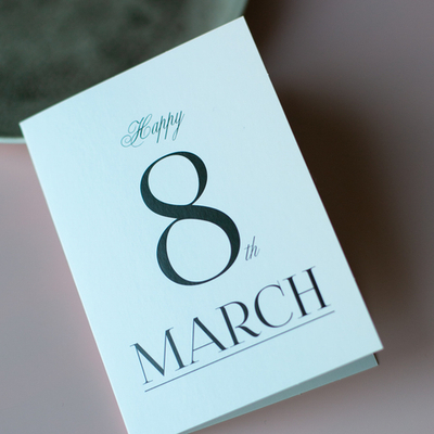 С-1193 "Happy 8th March!" открытка 14х10см (цена за упаковку из 10 штук)