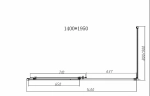 Душевой уголок Vincea Slim-N VSR-4SN8014CGB 140x80 стекло тонированное/профиль черный