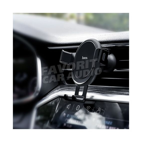 Держатель HOCO CA56 силикон алюминий воздуховод шарнир серый