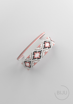 Схема PEYOTE, Схема браслета мозаичное плетение, узор из Miyuki Delica 11/0, файл PDF, №219