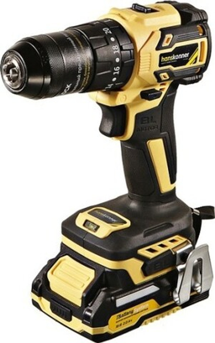 Дрель-шуруповерт аккумуляторная HANSKONNER HCD2065BLIC