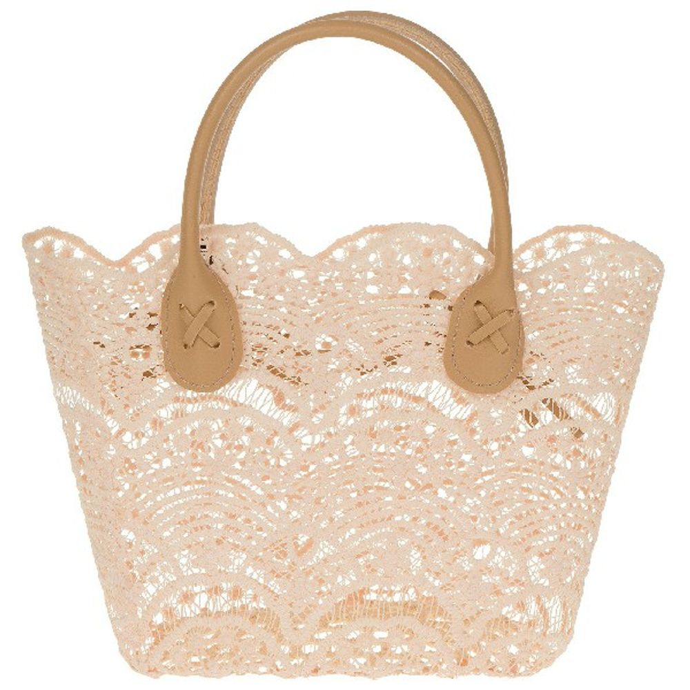 Корзина плетеная "Кружево" (ткань) 21x12xH19см (Крем)