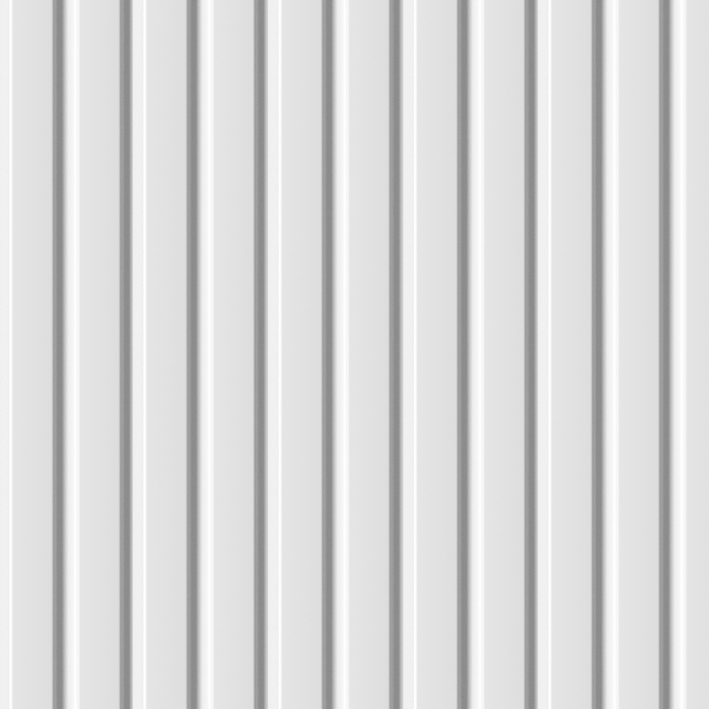 Панель Стеновая Реечная МДФ Stella Beats Standart Белый 2700x119x16 (4шт.упак.)