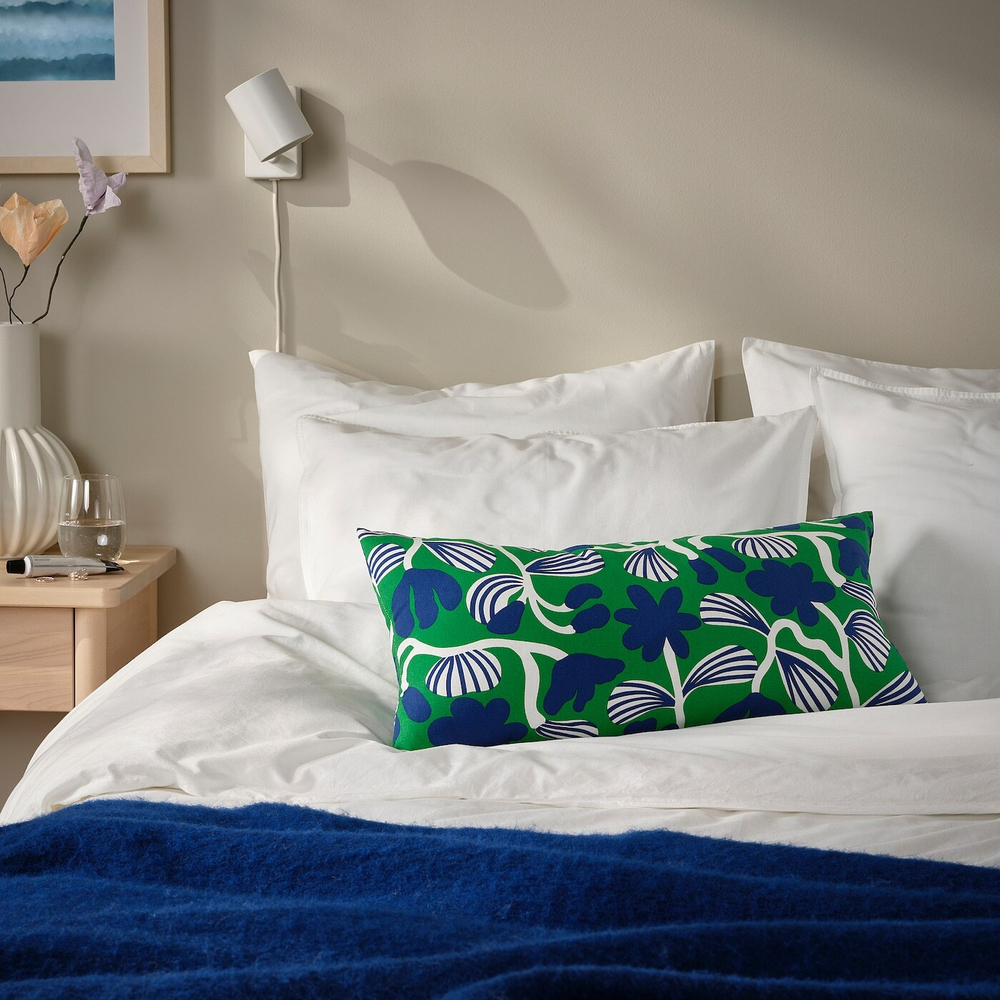 IKEA SANDMOTT  (ИКЕА САНДМОТТ)  -  Подушка, ярко-зеленый/зеленый, 30x58 см