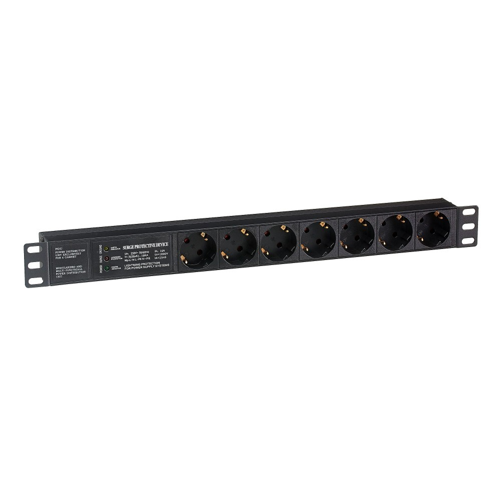 Блок розеток горизонтальный ExeGate ServerPro PDU-19H701 AL-7S-C14SPD3