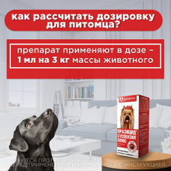 Суспензия для собак от гельминтов и лямблий Празицид Плюс APICENNA, 10мл. Фебантел/Пирантел/ Празиквантел