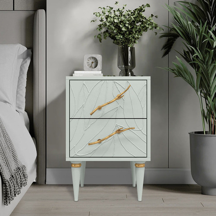 Тумба Арт Колор leaves Классик Голд Серый дым