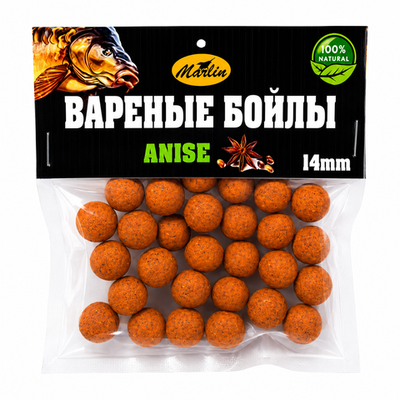 Бойлы Насадочные Вареные от "ТМ MARLIN"В пакете 90гр №14 Анис