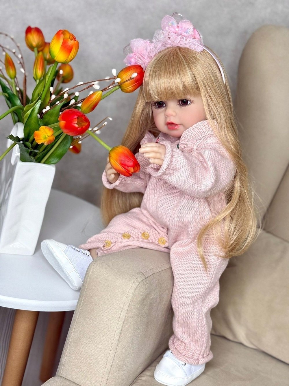 Кукла Реборн виниловая 55см (FA-309A1)