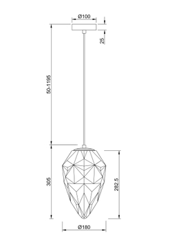 Подвесной светильник Maytoni P052PL-01PK