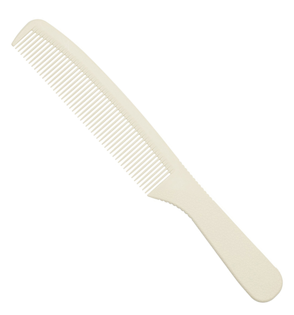 Расческа рабочая с ручкой белая Super Thin, DEWAL, 19 см
