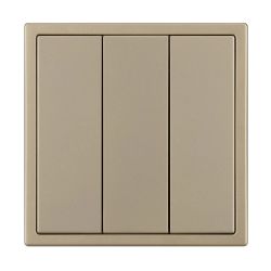 Механизм выключателя трехклавишный непроходной SWT-NOBE-MK03-SFPL-GD (230V, 10A) (Arlight, Золотой песок) 061798