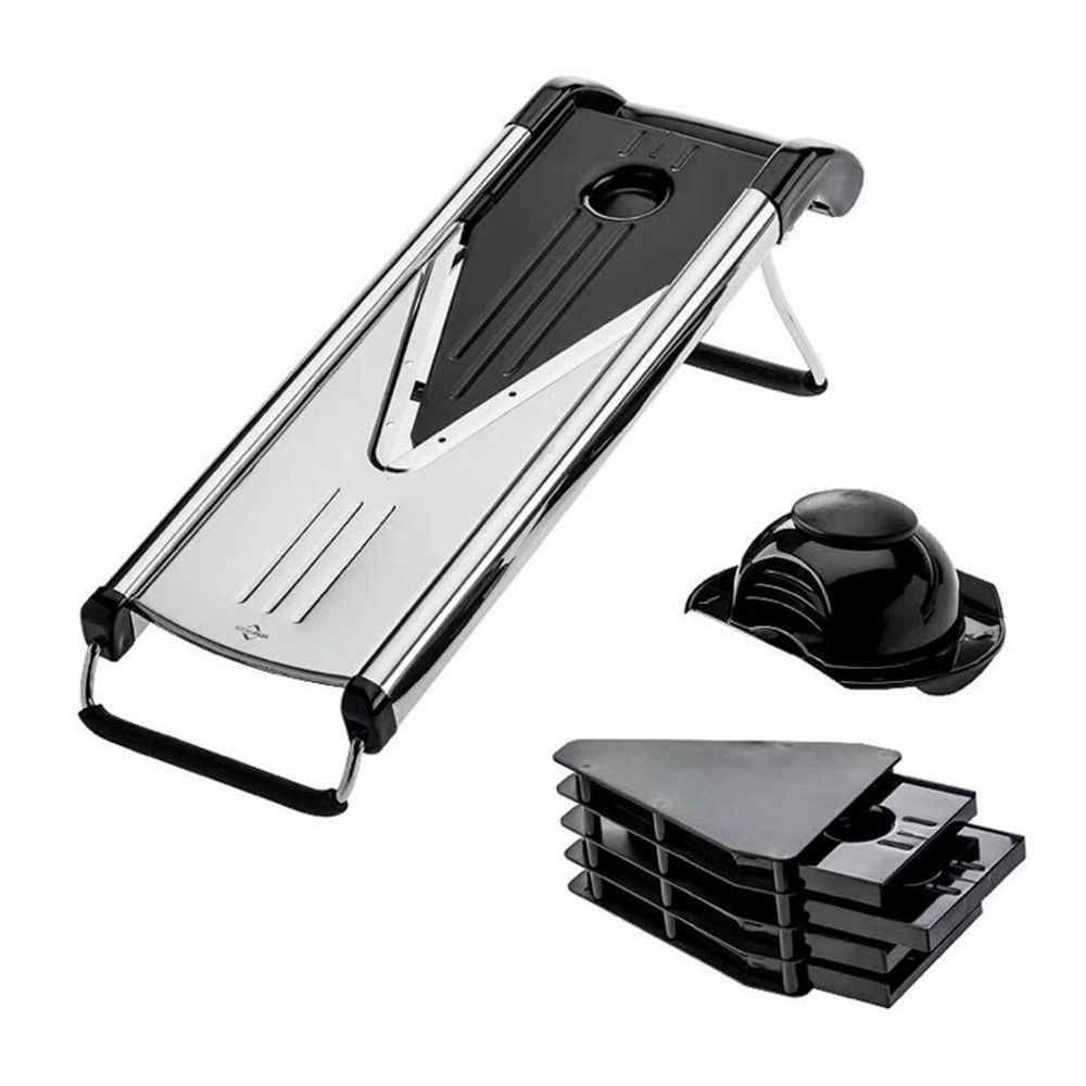 Мандолина (Овощерезка) V-BLADE, 5 насадок с держателем 33,5*13 см h14,5 см P.L. - Proff Chef Line