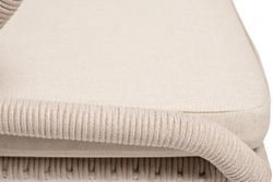 "Малага" обеденная группа на 4 персоны со стульями "Милан", каркас белый, роуп бежевый