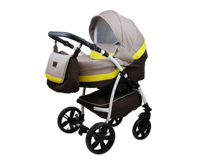 Детская коляска Bruca Rose 2 в 1 (Серый/коричневый)