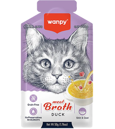 Wanpy Cat Для кошек "Бульон" с уткой 50гр.