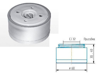 Опора мебельная регулируемая ОР30-K h30 (17533)