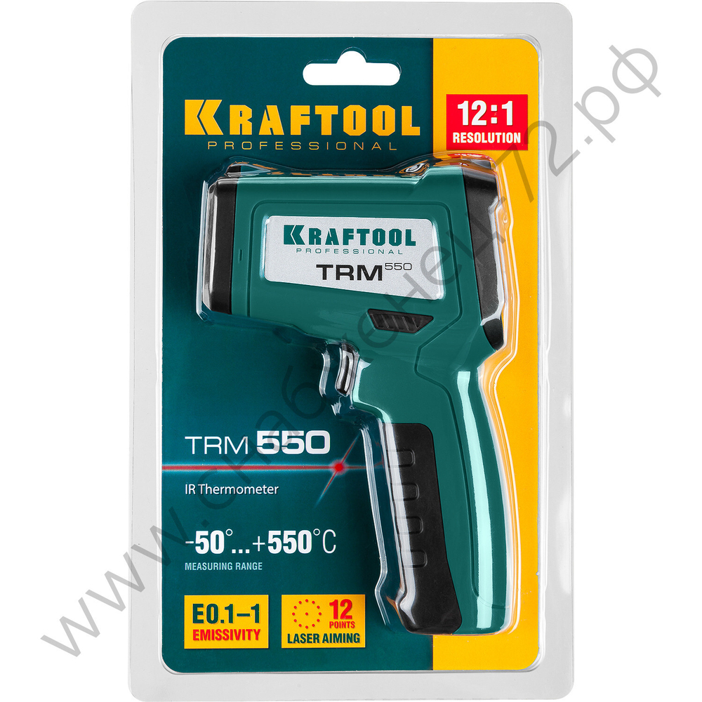 KRAFTOOL TRM-550 -30°+550°с, Пирометр инфракрасный (45705-550)