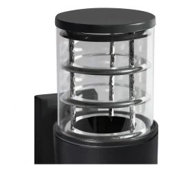 Светильник фасадный архитектурный уличный односторонний под лампу с цоколем Е27. Черный корпус