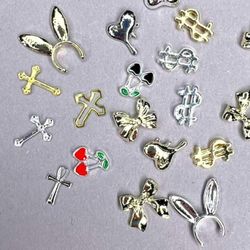 1866 Микс объёмных фигурок 20 шт, рандомный набор, металл