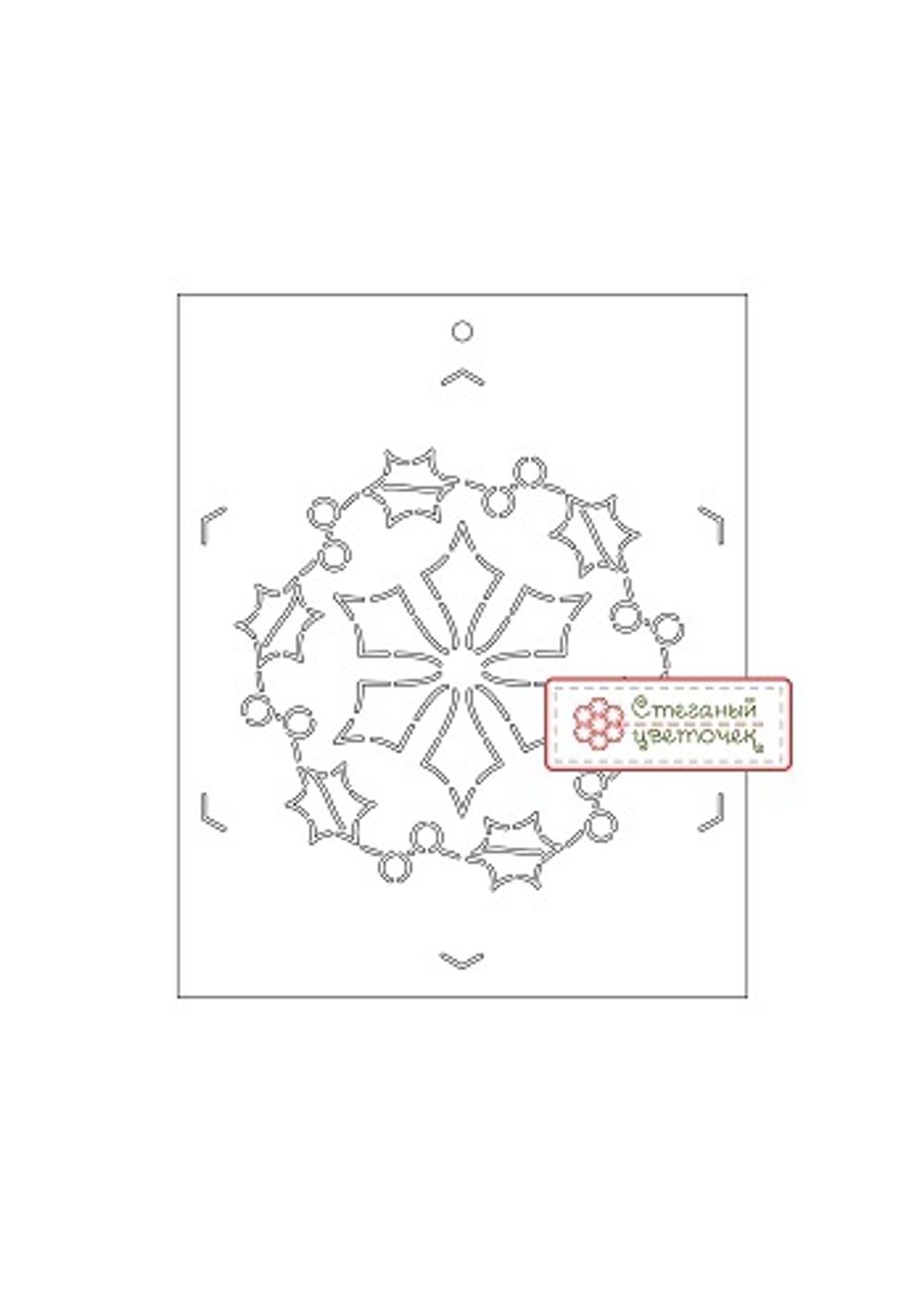 Шаблон для стежки "Снежинка"  (арт. T10)