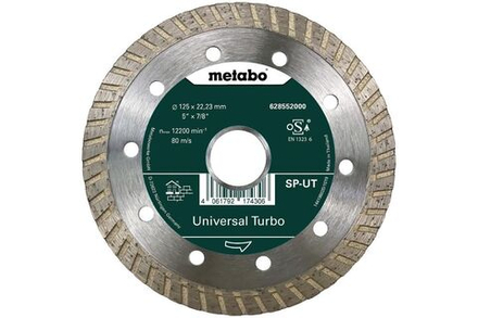 Диск алмазный METABO  125x22.2мм, сплошной,универсал. Turbo