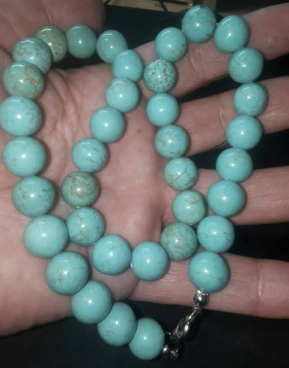 Бусы "Келли" бирюза бледно-голубая асс.