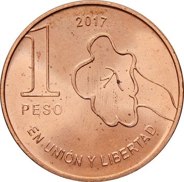 1 песо 2017 Аргентина, Жакаранда