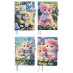 Блокнот детский Basir, формат А5, серия "Котята", цветная обложка, 80 листов, размер 21*14.5 см