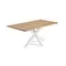 Argo Стол с дубовым шпоном натурального цвета и стальными ножками с белой отделкой 160 x 90 см