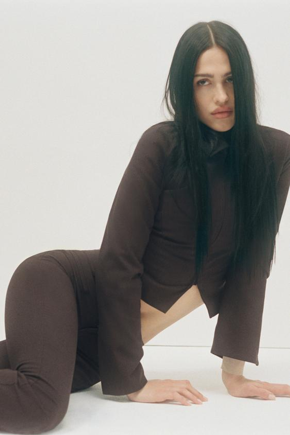 Полосатая куртка на молнии- ZARA