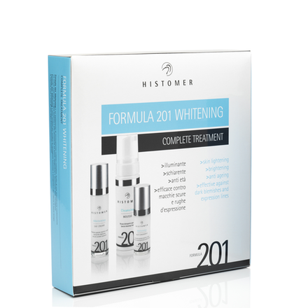 Набор Осветляющий для лица Комплексный уход Whitening Formula 201 (мусс дневной крем ночная сыворотка) HISTOMER (Хистомер) 150 / 50 / 30 мл