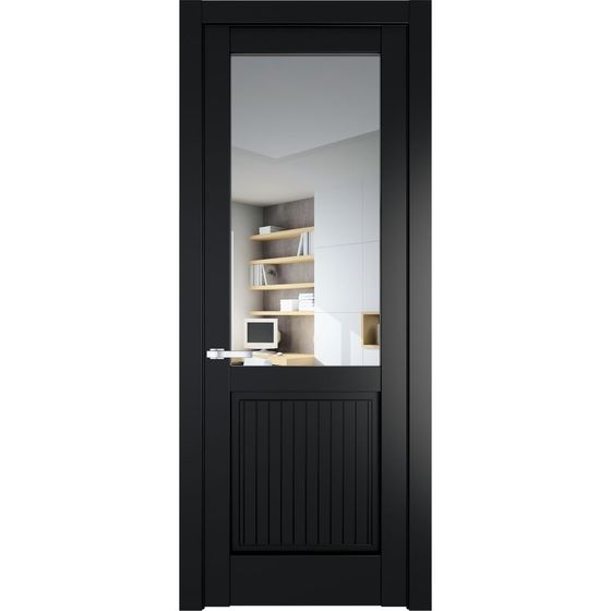 Межкомнатная дверь эмаль Profil Doors 3.2.2PM блэк остеклённая