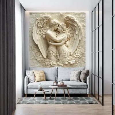 Фотообои 200х200см 3д объемные барельеф Ангелы флизелиновые обои