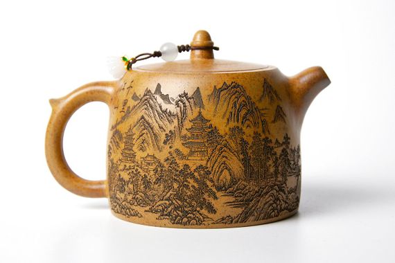 Чайник «Гора и колодец», исинская глина, 230 мл.