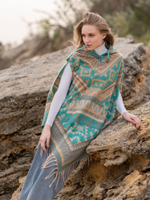 Пончо женское шерстяное с орнаментом