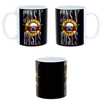Кружка Guns N' Roses надпись на лого с 2-х сторон (413)