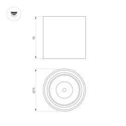 Светильник SP-SALT-R75-8W Day4000 (WH-BK, 40 deg, 230V) (Arlight, IP44 Металл, 5 лет) 039376