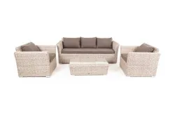"Капучино" лаунж-зона из искусственного ротанга, цвет бежевый