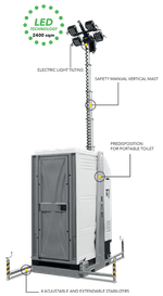 TRIME X-TT гибридная осветительная вышка с биотуалетом
